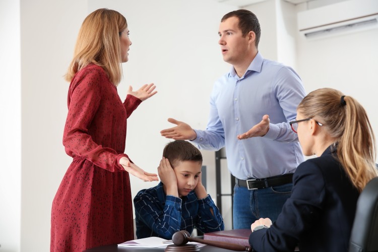 Parents Arguing in Front of Lawyer Makes Child Upset