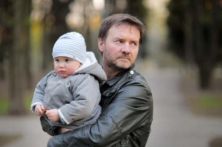 Father holding his baby